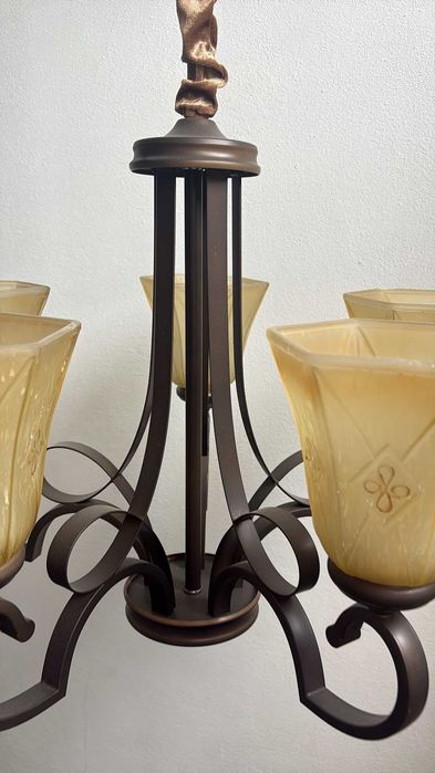 Candelabru vintage cu 5 brațe dulie E27