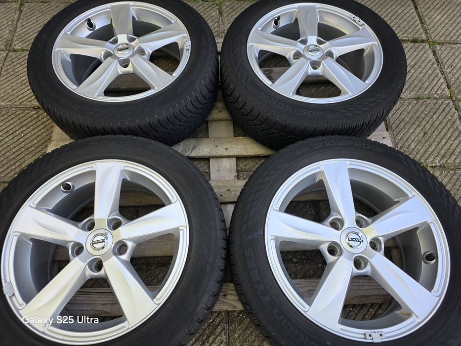 Лети джанти 16ки 5х108 Volvo + зимни гуми 205/55/16 Nokian