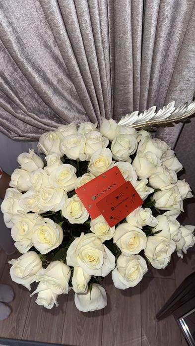 Белые цветы 51шт