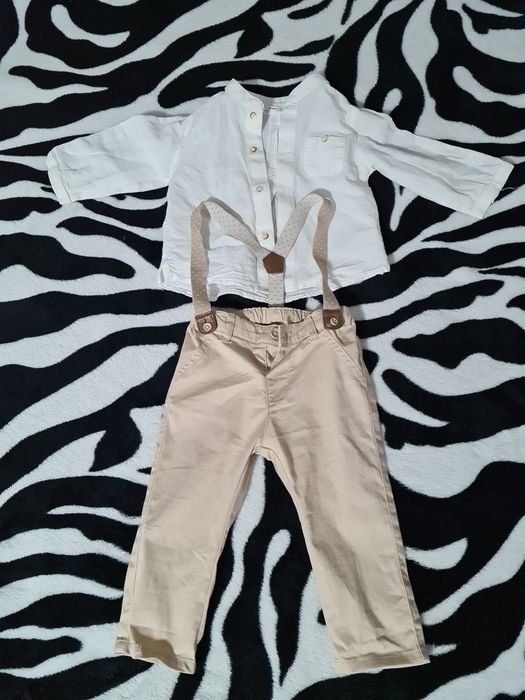 Cămașă și pantaloni cu bretele