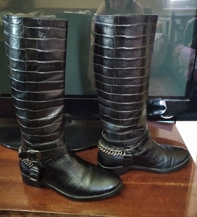 Сапоги кожаные ZARA р.39