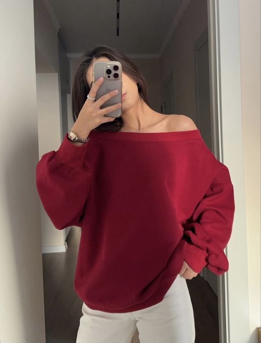 Свитшот бордовый