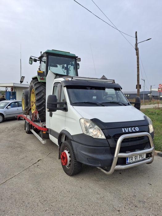 TRACTARI auto Teleorman transport utilaje John Deere new Holland clasa fiat Doitz Fend same Platforma Transport Utilaje trailer