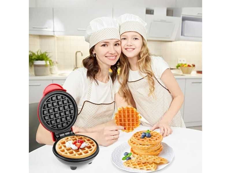 Мини Гофретник LWMTT HY-8925 - 350W, 10см, Червен