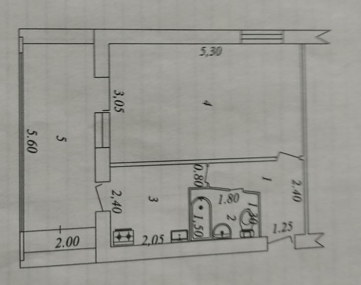 1 комнатная  квартира Буз 2. Эко базар. Ялангач