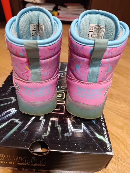 Ghete Skechers roz, Illumi-Brights marimea 24