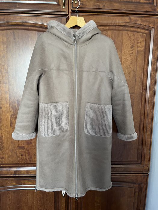 Дубленка бежевый 48