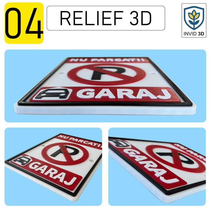 Indicator de avertizare "NU PARCATI! GARAJ"