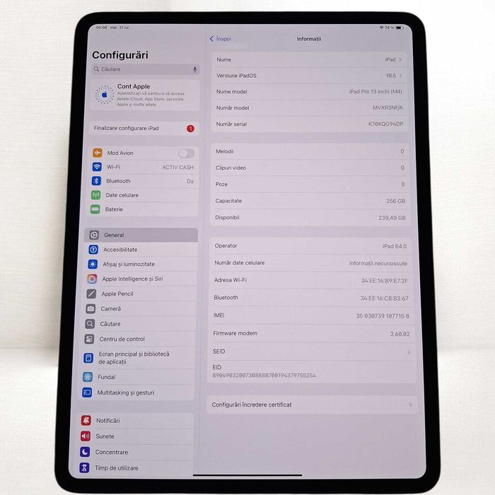 Ipad Pro 13 M4 256Gb Cell+Wi-Fi / Amanet Cashbook Deva