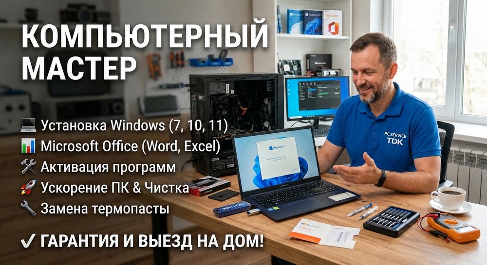 Установка Windows / Настройка Компьютеров / Выезд на дом