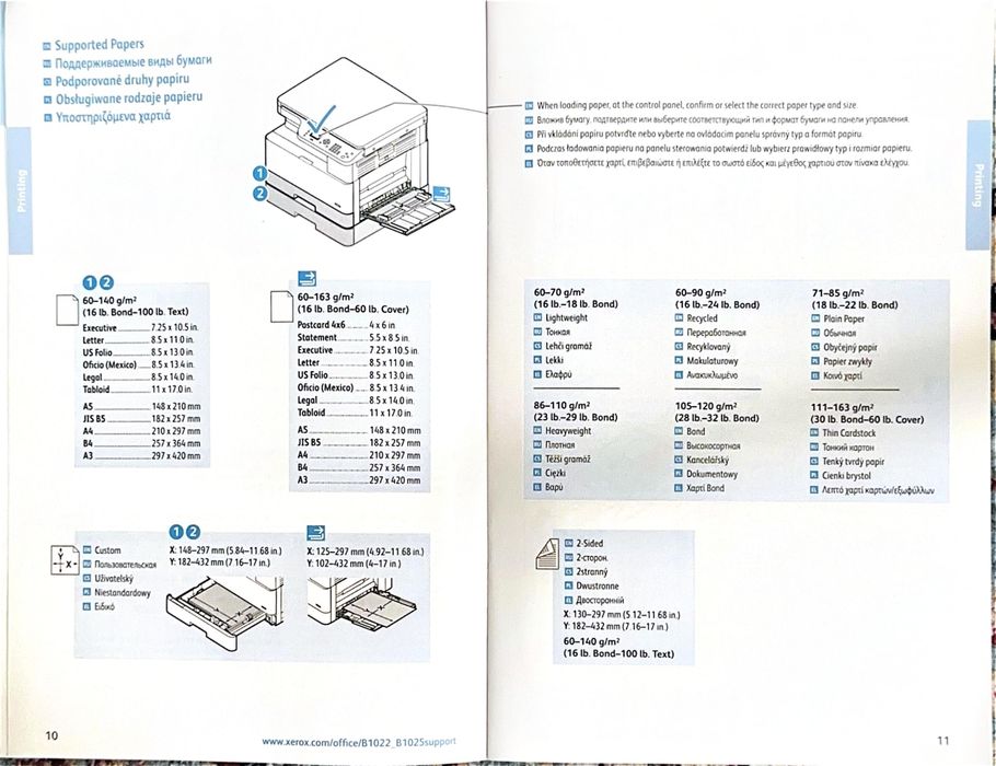 Xerox Принтер МФУ B1022DN черный-белый