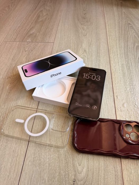 iPhone 14 Pro 512 GB Deep Purple + cutie + huse