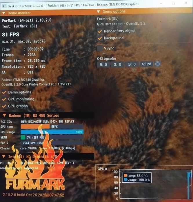 Asus Radeon RX 480 4gb
