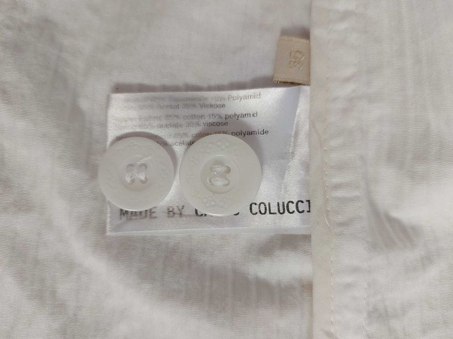 Sacou deosebit Carlo Colucci, alb perlat, mărimea 38(M)