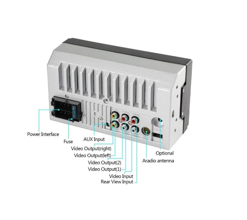 Dpd player auto Bluetooth, 4 x 60 W, Format 2 din, 7 Inch, Mirror