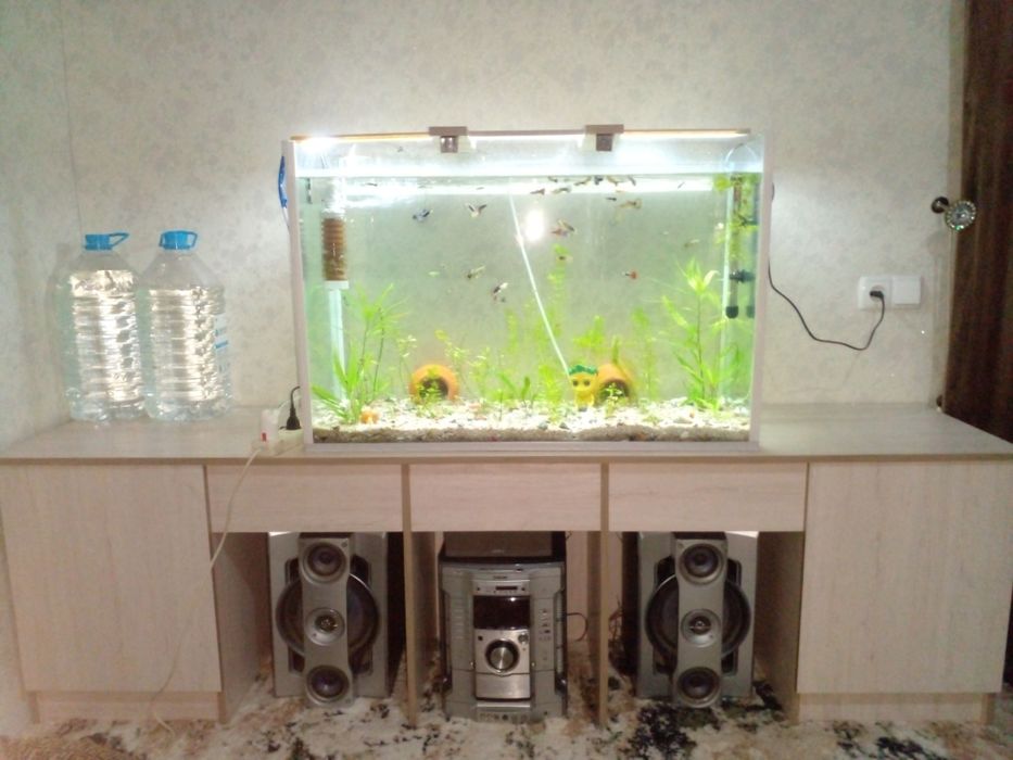 Мебил аквариум баликлар опши