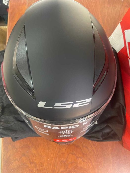 Casca integrala moto, LS2, Rapid II, Policarbonat, Protectie uv, Solid mat black - marimea S