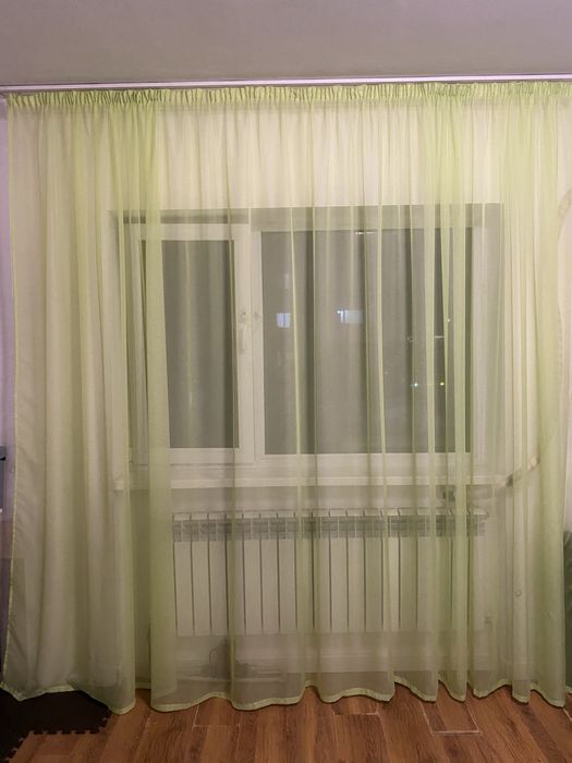 Продается тюль зеленого цвета