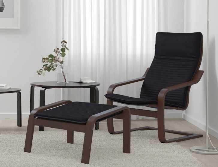 Кресло IKEA Poang + оттоманка
