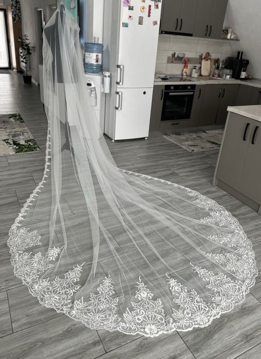 Voal deosebit pentru mireasa 3x3 m