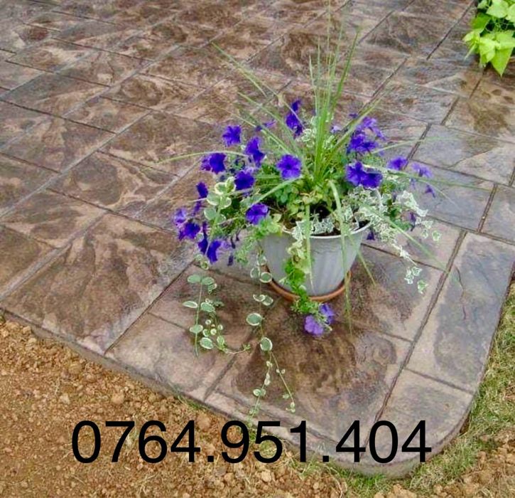 Beton amprentat diferite modele si culori.