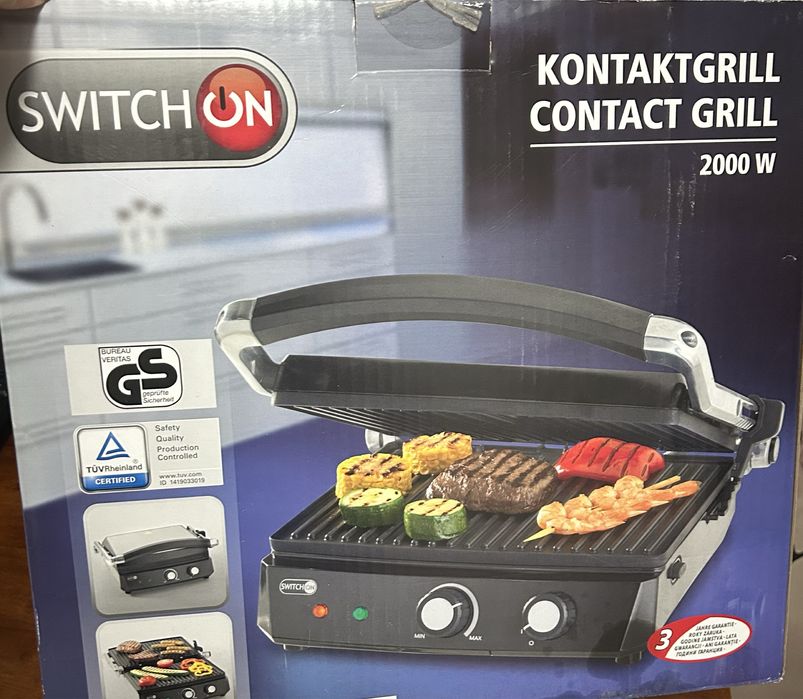 Grătar  electric Switch On CG-A001, 2000 W, Negru/Gri