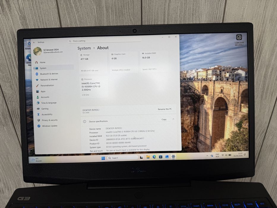 Laptop Dell G3 i5-10300 Amanet SZ Non Stop