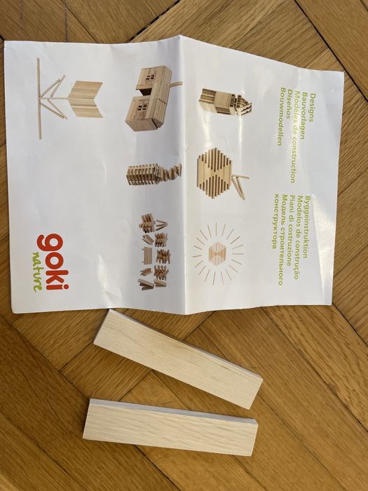 Joc constructii piese lemn Goki
