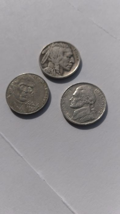 5 цента.Сащ от трите разновидности 1929,1992 и2015 Денвър.Една малка к