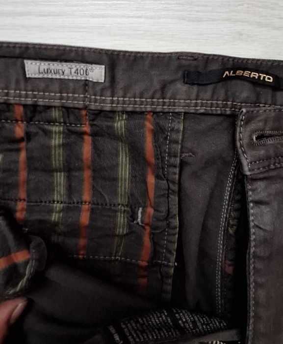 Pantaloni de barbati ALBERTO Rob Luxury T400 W32 L34, M, maro închis