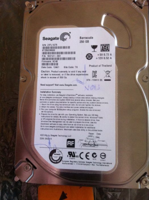 Disque Dur Interne 8.9 Cm  3.5  Seagate BarraCuda® 1 TB SATA III St1000dm010 Vrac 1522448