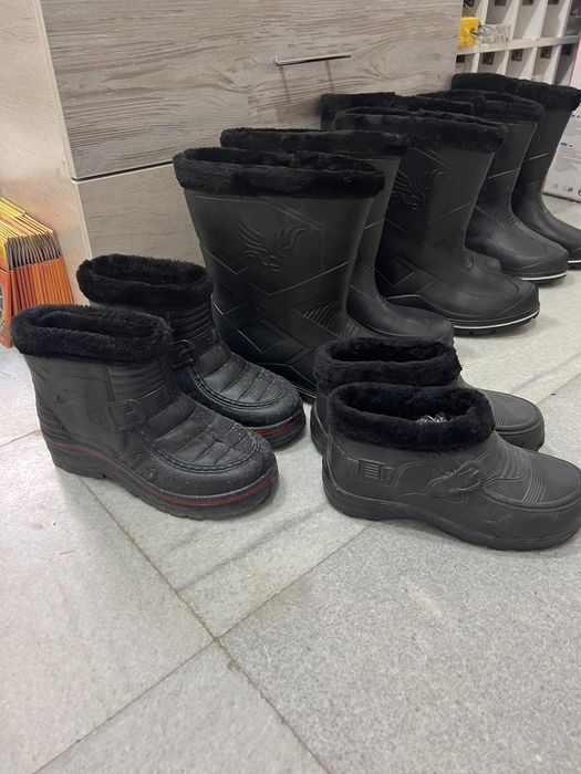 Сапоги резиновые с мехом/этик галоши