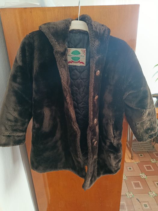 Детская меховая дублёнка на девочку