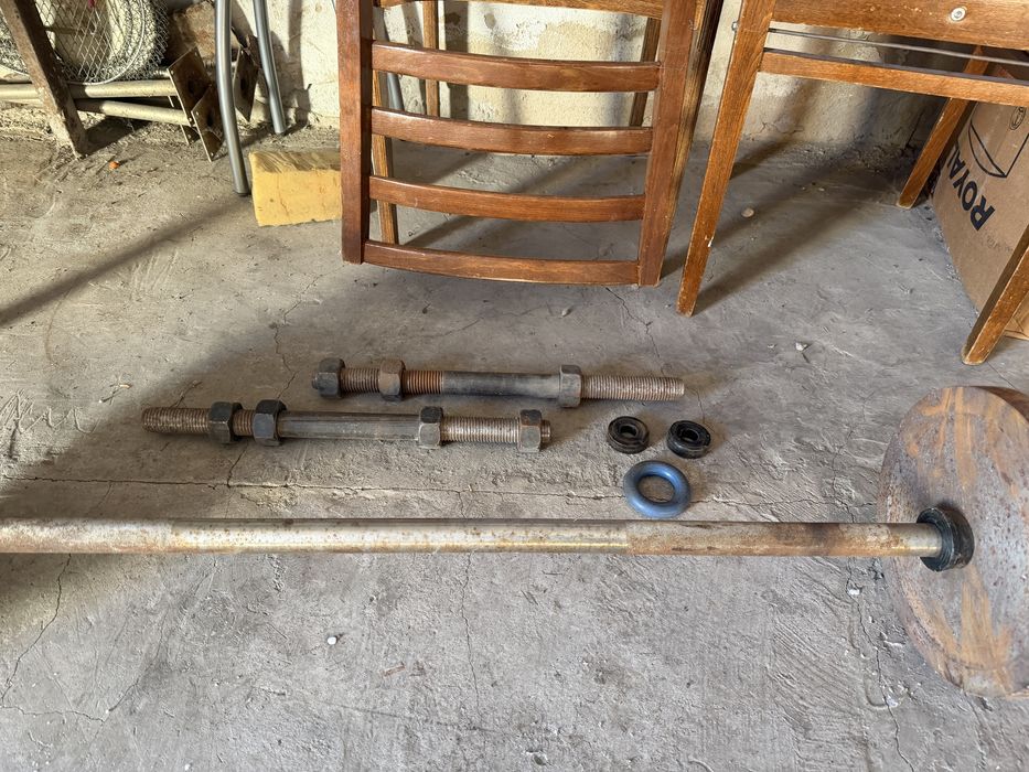 Продам штангу 28кг+самодельные гантели.