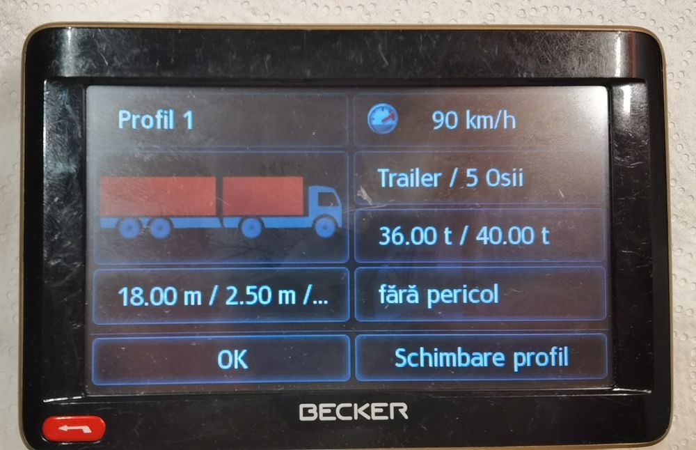 GPS camion Becker 6 inch full Europa