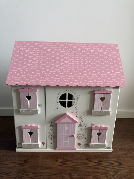 Голяма дървена къща за кукли George Home / ASDA + пълно обзавеждане и кукли