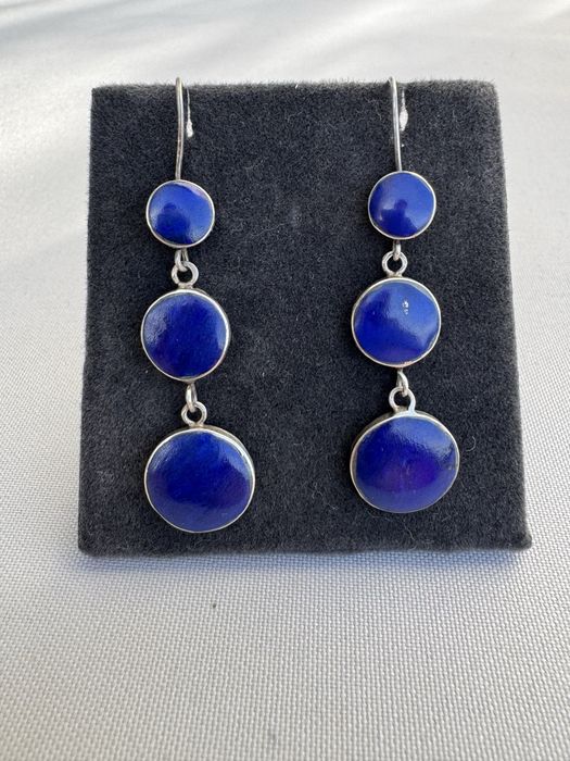Cercei din argint si lapis lazuli