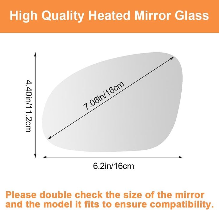 SENZEAL Oglindă retrovizoare stânga, partea șoferului, încălzită, cu placă de susținere