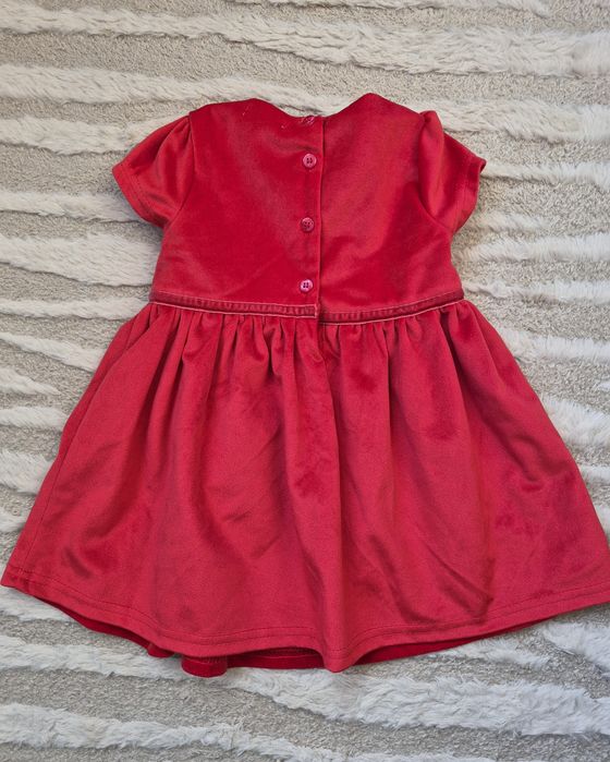 Rochie rosie catifea Pepco marime 74