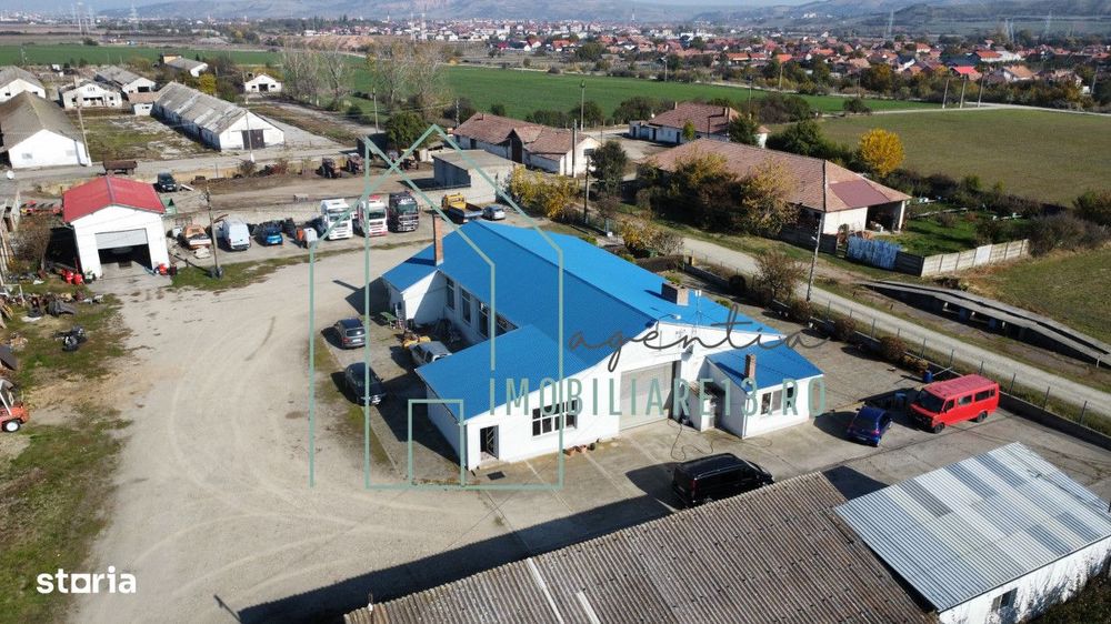 Vanzare sau inchiriere hala service parcare camioane utilaje Petresti