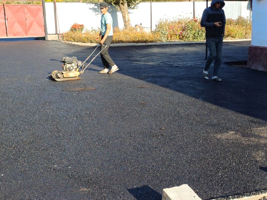 Асфальтирование,,укладка асфальта...