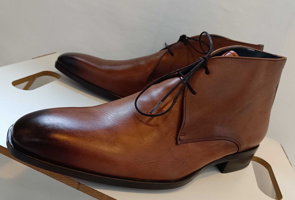 Ghete lace up 45 45.5 de lux lucrate manual Ortiz & Reed NOI piele nat