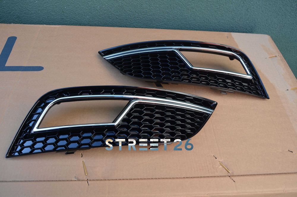 Grile proiectoare Audi A4 B8 Facelift (2012-2015) Negru Crom