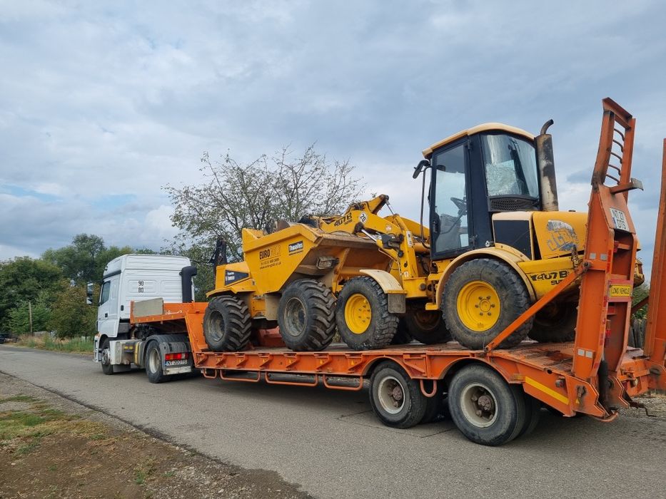 Transport utilaje,tractoare,utilaje construcții,escavator,dube,trailer