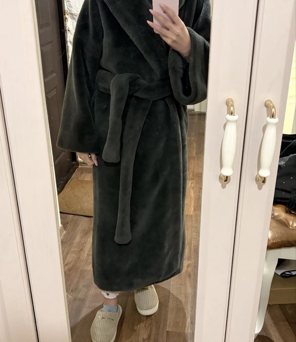 Эко шуба длинный