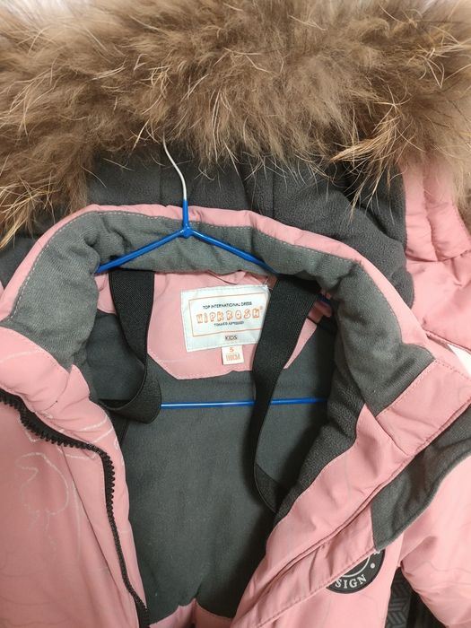 Зимний комбинезон для девочки 4-5 лет, на рост до 110