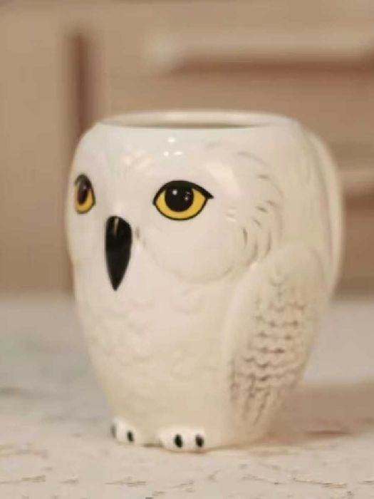 Белая Кружка Сова Букля из Гарри Поттера детская кружка с приколом