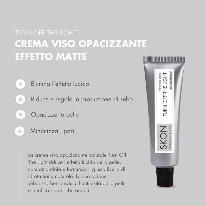 Cremă matifiantă față Skön Turn Off The Light vitamina C,hidratantă