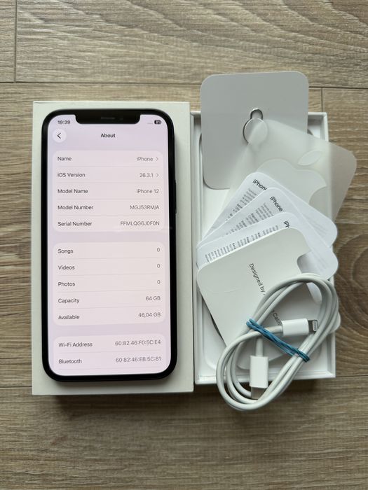 Iphone 12, 64 gb, bat.89% - negru