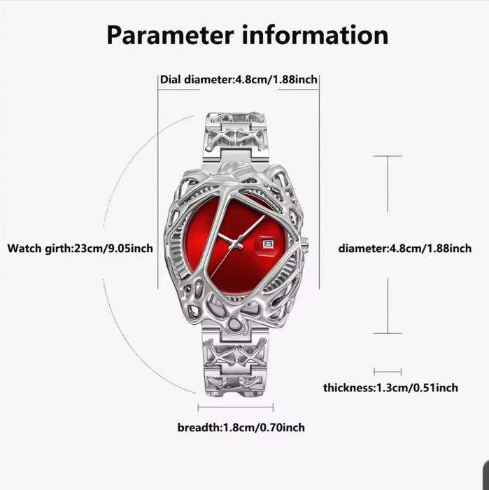 Часовник с цвят на сребро и черен циферблат